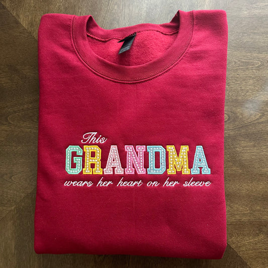 GRANDMA Embroidered Sweatshirt