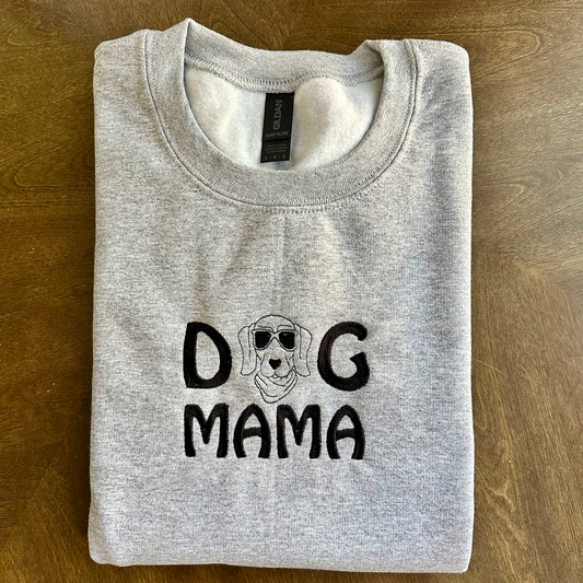 DOG MAMA Embroidered Sweatshirt
