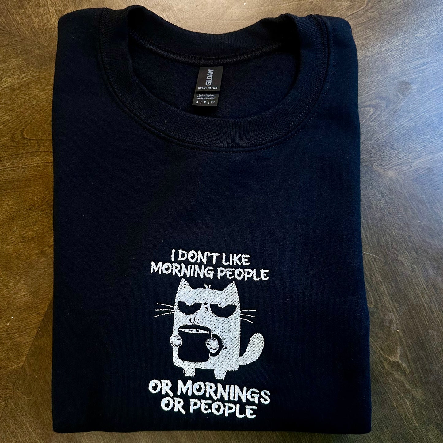 Grumpy Cat Embroidered Sweatshirt