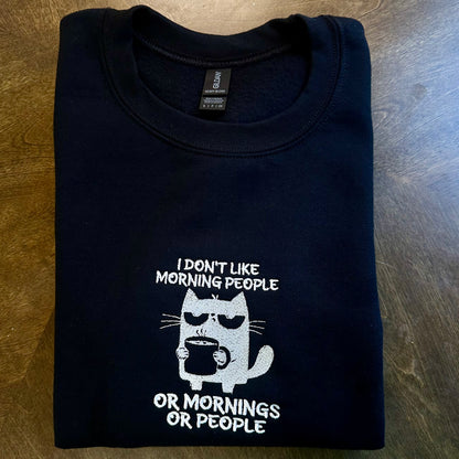 Grumpy Cat Embroidered Sweatshirt