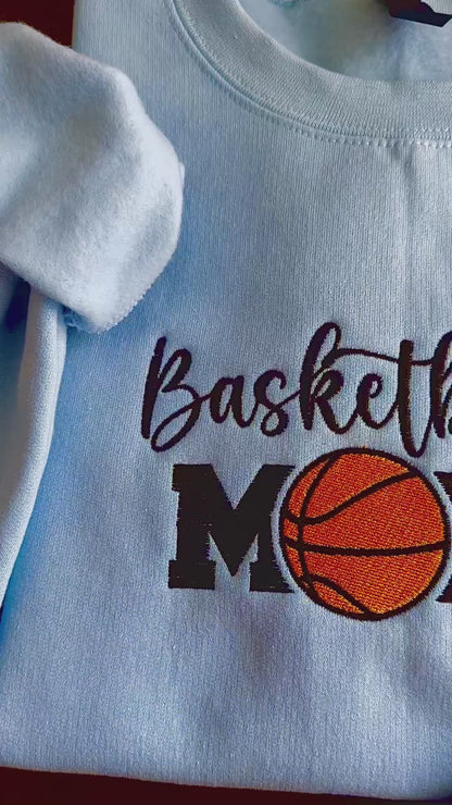 Basketball MOM Embroidered Sweatshirt