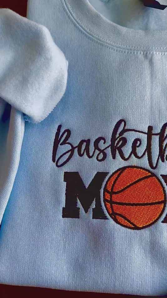 Basketball MOM Embroidered Sweatshirt