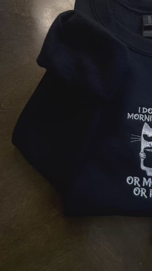 Grumpy Cat Embroidered Sweatshirt