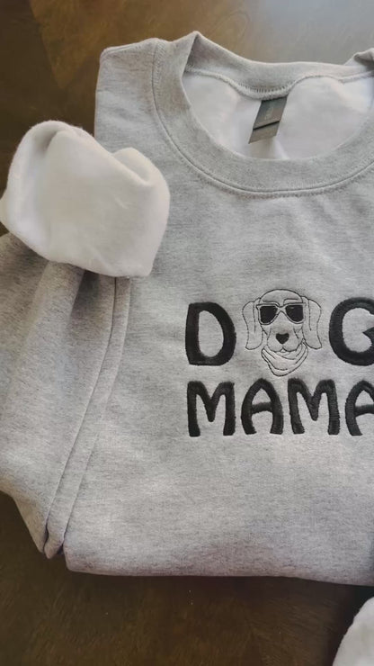 DOG MAMA Embroidered Sweatshirt