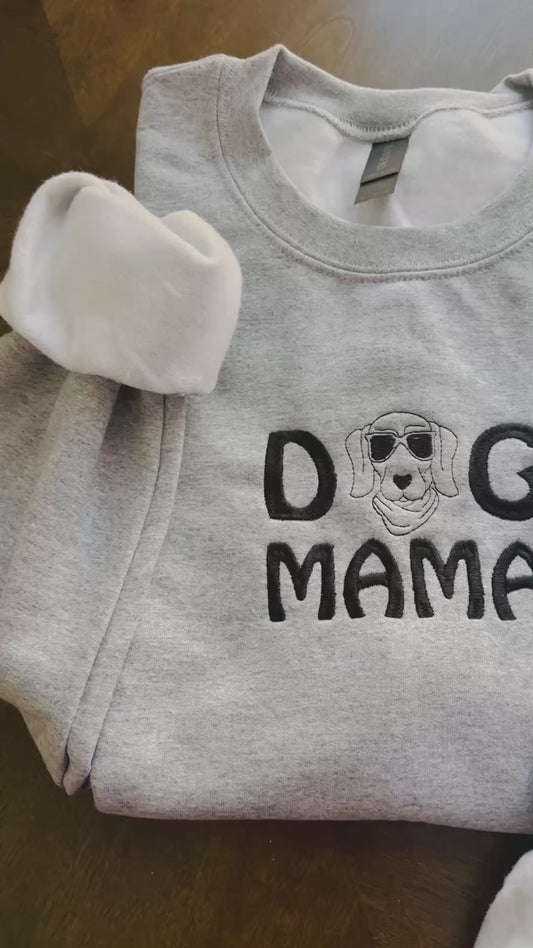 DOG MAMA Embroidered Sweatshirt